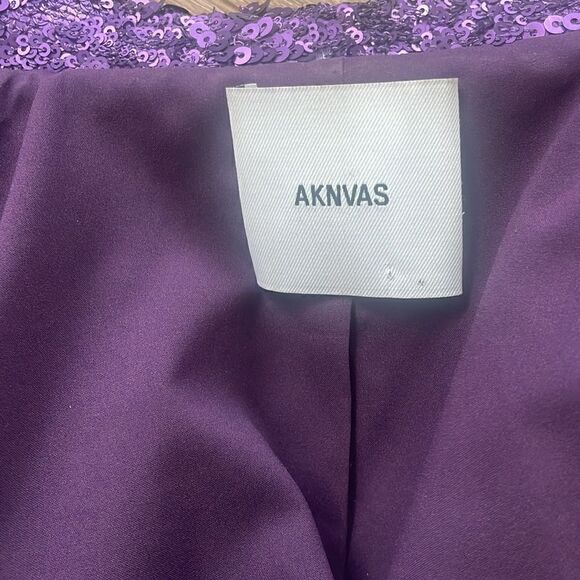 AKNVAS Purple Sequin Cropped blazer - Picture 8 of 8